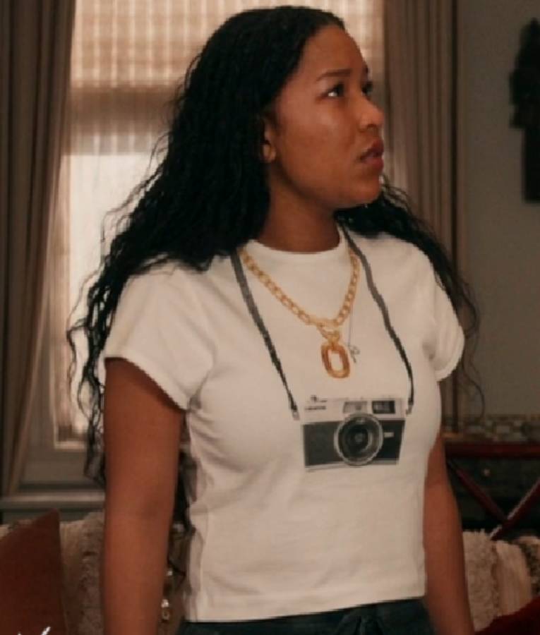 The Equalizer S05 Laya DeLeon Hayes Camera Graphic Printed T-Shirt The Equalizer S05 Laya DeLeon Hayes T-Shirt Printed Camera Graphic