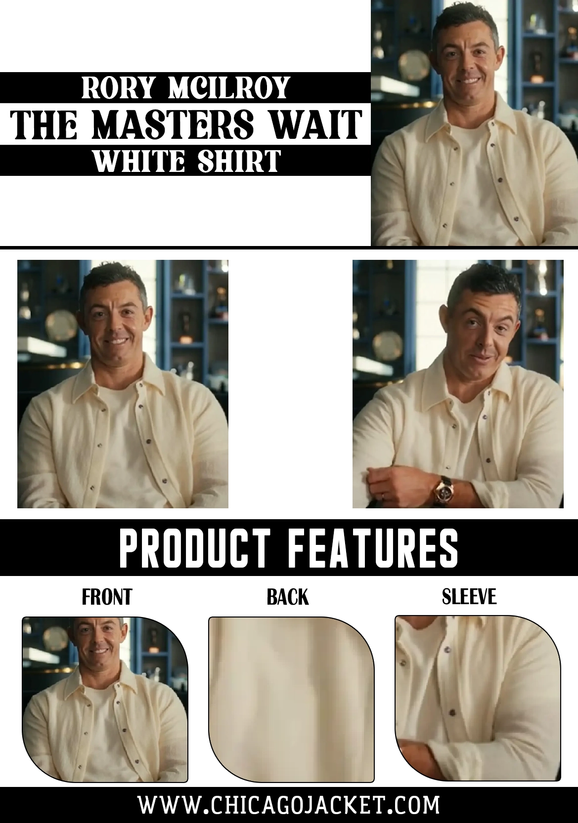 Rory McIlroy The Masters Wait White Shirt